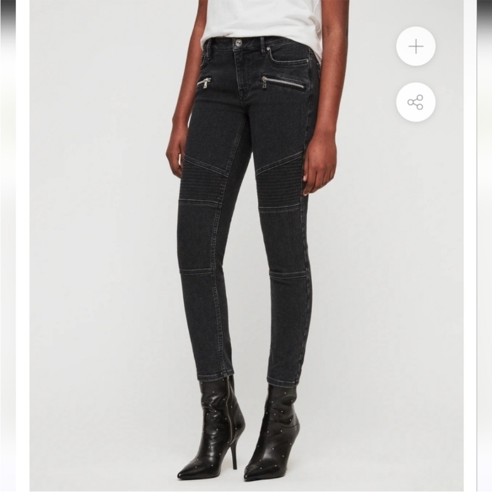 All Saints Charcoal Skinny Jeans